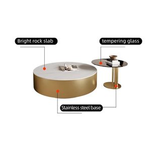 Gold Modern Luxury High Quality Rectangular Metal Top Coffee <b>Table</b> Adjustable Height <b>Stainless</b> <b>Steel</b> Frame 4-Year Warranty - Product Image 3