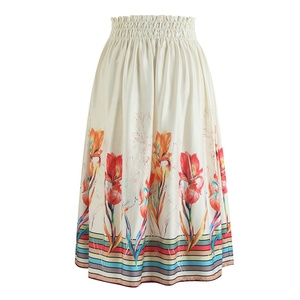 กระโปรงแม็กซี่ผู้หญิง สไตล์ฮาวาย สำหรับฤดูร้อน ระบายอากาศได้ดี เอวธรรมชาติ ผลิตจากโพลีเอไมด์ - Product Image 4