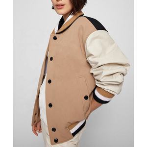 Fabricante de ropa de calle de alta calidad Chaquetas universitarias personalizadas para hombre Chaqueta universitaria de gran tamaño de lana y cuero para hombres Haus Industries - Product Image 3