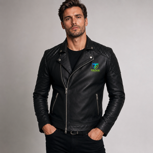 Veste en cuir pour homme de qualité supérieure, coupe-vent, chauffante, col rabattable, coutures durables, personnalisation de la marque, qualité d'exportation - Product Image 1
