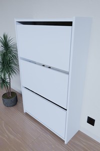 Meuble à chaussures moderne et durable en panneaux de particules avec étagère de rangement pour l'entrée, le salon, le couloir et l'hôtellerie - Product Image 6