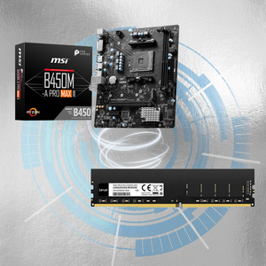 Placa base MSI PRO 3200 PRO MAX II (AM4, <span class=keywords><strong>DDR4</strong></span>) con Lexar UDIMM <span class=keywords><strong>DDR4</strong></span> RAM MHz 8GB/16G Placa base RAM Bundle - Product Image 1