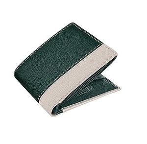 Cartera de cuero plegable simple y elegante para hombre con cierre de cremallera, monedero de viaje con bloqueo RFID, tarjetero al mejor precio - Product Image 3