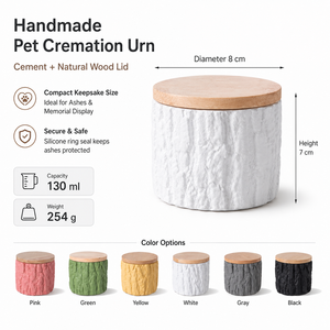Boomschors huisdierurn natuurlijke houten ashouder herdenkingsgeschenk voor verlies van hond of kat - Product Image 1