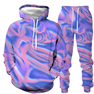 New Arrival OEM Custom Tracksuit Men Sport Wear All Over Sublimation Track Suit Hoodie - Product Image 1