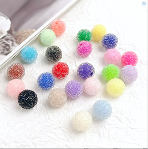 Kovict Cuentas de Azúcar Acrílicas con Diamantes de Imitación Gradiente, Cuentas Gruesas Redondas para Fabricación de Bolígrafos - Product Image 1
