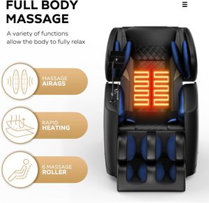 Silla de Masaje Plegable Portátil de Gravedad Cero de Lujo con Nuevo Diseño 2025, Uso Comercial, Bolsas de Aire para Todo el Cuerpo, Rodillo para Piernas y Cintura, Musical - Product Image 3