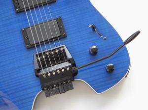 Guitarra Eléctrica Afanti HH de Alta Calidad, Alta Demanda y Lista para Enviar, con Doble Bloqueo de Trémolo, Cabeza Azul Flameada, Producto Inteligente - Product Image 4