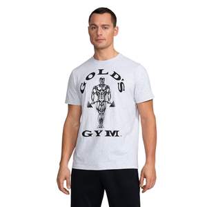 Muscle Joe เสื้อยืดออกกำลังกายผ้าฝ้ายออร์แกนิคสีเทาระบายอากาศได้เสื้อยืดออกกำลังกายเพาะกายฟิตเนสปกติสีทองเข้ายิม - Product Image 3