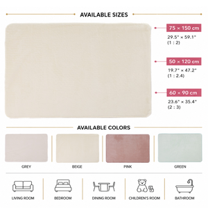 Tapis de salon rectangulaire DarianA en velours polyester, couleur unie, moderne, antidérapant, à poils ras, tufté, avec envers en caoutchouc, moyen - Product Image 6