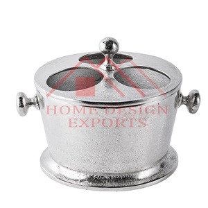 Bañera de hielo niquelada para bebidas de primera calidad, superventas para fiesta de Navidad, cubo de hielo con asa de anillo para decoración de fiesta de Bar - Product Image 6