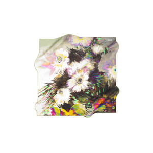 Off-White Silk Twill Square Floral Scarf - Product Image 1