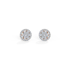 Boucles d'oreilles en diamant à sept pierres Or jaune 18KT 2.211g Cadeau de mariage de fiançailles de luxe - Product Image 3
