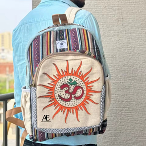 Nouveau sac à dos écologique personnalisé sac de jour en chanvre unisexe sac à dos simple élégant sac à dos pour ordinateur portable en chanvre biologique avec tissu de chanvre sauvage - Product Image 3