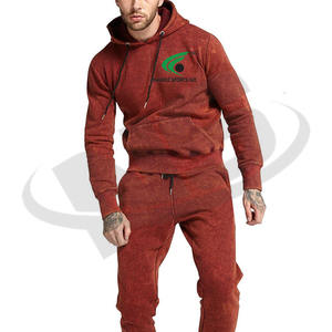 Gran oferta, chándal Vintage desgastado con lavado ácido, Sudadera con capucha ajustada de gran tamaño, pantalones de chándal, moda de dos piezas para hombres - Product Image 3