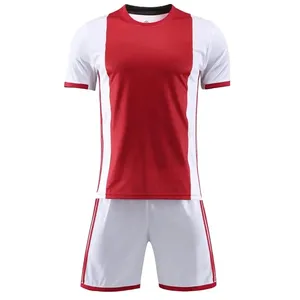 空白定制团队足球服套装印刷标志球足球比赛训练快干透气紫色球衣