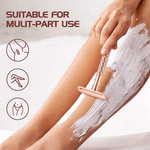 มีดโกนโลหะสองด้านสำหรับผู้ชายมีดโกนหนวดโลหะแบบใหม่ออกแบบโลโก้ได้ตามต้องการ - Product Image 6