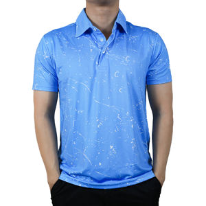 T-shirt de golf anti-rides le plus populaire, personnalisé, multicolore, sublimé, en tissu tricoté à séchage rapide, super léger, à manches courtes - Product Image 3