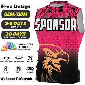 Free Custom Eagle Print Sublimated Sleeveless Rash Guard OEM Boxing Gym Training <b>Compression</b> <b>Shirt</b> <b>Men</b> Rashguard - Product Image 1