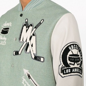 Abrigo de lana Vintage personalizado OEM para hombre, chaqueta universitaria de invierno de algodón 100% para escuela y cultivo de letras - Product Image 3