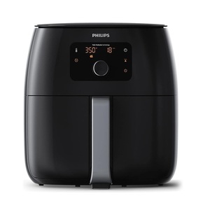 Philips Premium Airfryer XXL, tecnología de eliminación de grasa, 3lb/7qt, tecnología Rapid Air, pantalla digital, negro (HD9650/96) - Product Image 1