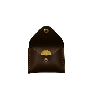 Monedero de Cuero Genuino Hecho a Mano con Cierre de Broche - Product Image 1