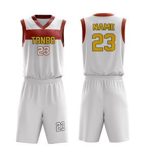 Uniforme de baloncesto reversible de alta calidad para hombres y adultos unisex, conjuntos transpirables de secado rápido personalizables de talla grande - Product Image 4