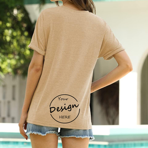 Precio barato personalizado 180 GSM 100% algodón camiseta en blanco Impresión de logotipo personalizado camisetas blancas lisas para mujeres - Product Image 6