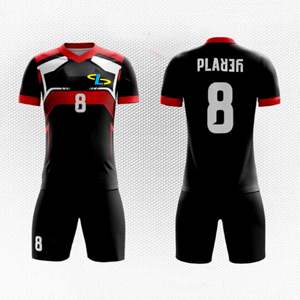 Camiseta de Fútbol Deportiva de Manga Corta Unisex, Transpirable, de Poliéster Liso Personalizada, en Color Azul, Conjuntos de Uniformes de Fútbol, Equipaciones de Fútbol - Product Image 4