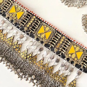 Collar Étnico Afgano, Hecho a Mano, con Diseño Geométrico de Diamantes, Estilo Vintage, para Mujeres, Ideal para Fiestas, Bodas y Festivales - Product Image 5