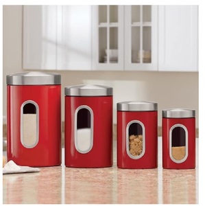 Recipiente de cocina galvanizado para ahorrar espacio, contenedor duradero elegante, Ideal para organización de despensa y exhibición de encimera - Product Image 6