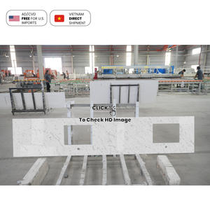 NV1004 Fabrication sur mesure, pierre de quartz artificielle d'ingénierie commerciale durable, anti-microbienne, dalle de plan de travail - Product Image 4