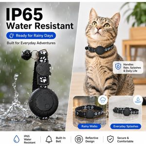 Collier de suivi GPS intelligent pour chats, étanche, compatible Android, technologie avancée Find My, sans frais mensuels - Product Image 4
