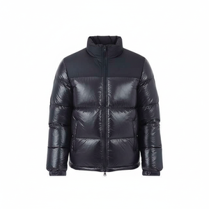 Chaqueta Acolchada Brillante de Invierno 2026, Cuello Alto, Logotipo Frontal, Gruesa, Cálida, a la Moda, Estilo Urbano, Aislante, para Hombre y Mujer - Product Image 1