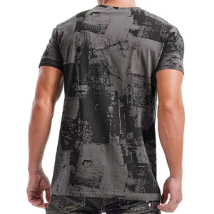 T-shirt en coton uni pour homme, basique, coupe confortable, personnalisable avec logo, OEM ODM - Product Image 2