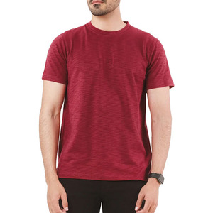 T-shirt personnalisé de haute qualité couleur unie hommes T-Shirt 220 GSM léger coton Polyester t-shirts chemises hommes - Product Image 1