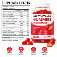 Gommes multivitaminées à la pectine standardisée pour adultes, saveur fraise, haute biodisponibilité, vitalité quotidienne, améliore l'immunité, 2