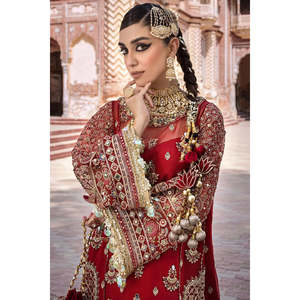 MNR Wedding Couture Mohsin Naveed Ranjha-Biya Begum Collection D3 TC-1363 A-Line Mermaid Gown Draped Pleated Sweetheart ชุดเดรสทรงเอไลน์แบบเมอร์เมด ผ้าพลีทแบบเดรป คอรูปหัวใจ - Product Image 4