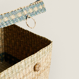 Cesta de regalo grande sostenible ecológica para algas marinas Cestas de algas marinas naturales Cesta de bambú para artículos diversos Hecho en Vietnam - Product Image 5
