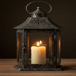 Lanterne de jardin en métal Bougeoir en métal suspendu Lanternes vides pour l'extérieur de la maison pour la saison des mariages et des fêtes - Product Image 6