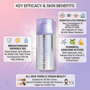 เซรั่มกันแดด OEM วอเตอร์เจล SPF 50 เนื้อบางเบา ปกป้องผิวหน้า สำหรับผิวแพ้ง่าย ปราศจากน้ำมัน บำรุงผิว ปรับแต่งได้ - Product Image 4