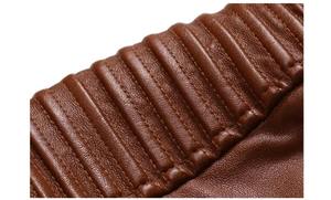 Veste en cuir pour homme, col montant, style punk, veste en cuir pour homme pour vêtements d'extérieur, veste en cuir pour homme, veste élégante et tendance - Product Image 5