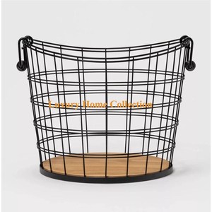 Vente en gros d'ustensiles de cuisine seau et panier de rangement couleur noire enduit de poudre fait à la main design luxueux aspect admirable panier de fruits - Product Image 5