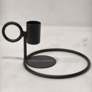 New Candle Stand <b>Iron</b> Metal Home Decor for Living Room Candle Holder in <b>Cheapest</b> Price Trending Design Candlestick Stand Black - Product Image 1