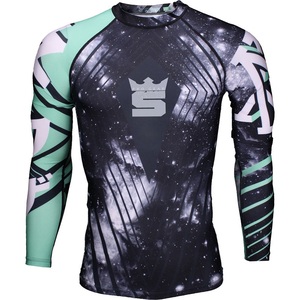 Rashguard fabricante barato personalizado impreso Rash Guard no Gi Rash Guard para hombres de manga corta - Product Image 1