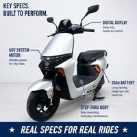 Scooter électrique numérique 72V 30Ah pour adultes, longue autonomie, pour trajets urbains, avec affichage numérique
