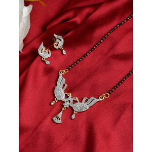 Boucles d'oreilles Chota Double Peacock avec zircon pour les occasions de mariage - Product Image 1