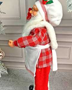 Le chef cuisinier Père Noël : Décoration de cuisine en laine autoportante, Père Noël en laine, décoration de table de Noël mignonne, Père Noël chef cuisinier en laine - Product Image 5