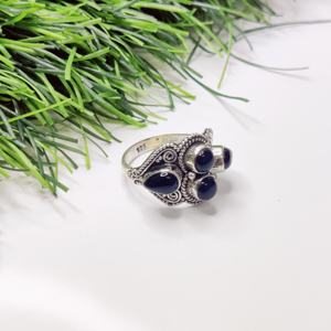 Bague en pierres précieuses de conception en filigrane Onyx noir bague la plus vendue 2024 - Product Image 5