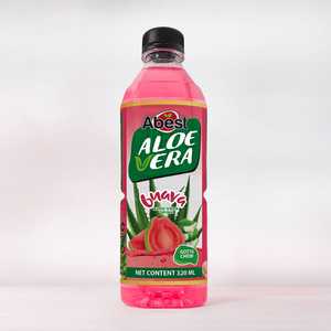 Aloe Vera Pastèque Boisson non alcoolisée de qualité supérieure Jus de fruits et légumes rafraîchissant Arômes naturels Étiquetage personnalisé Bouteille OEM/ODM - Product Image 2